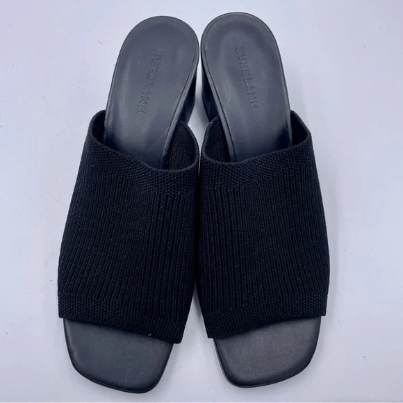 NEW Everlane Black Glove ReKnit Mule Heel Sandal in Size 9.5 - Picture 3 of 12
